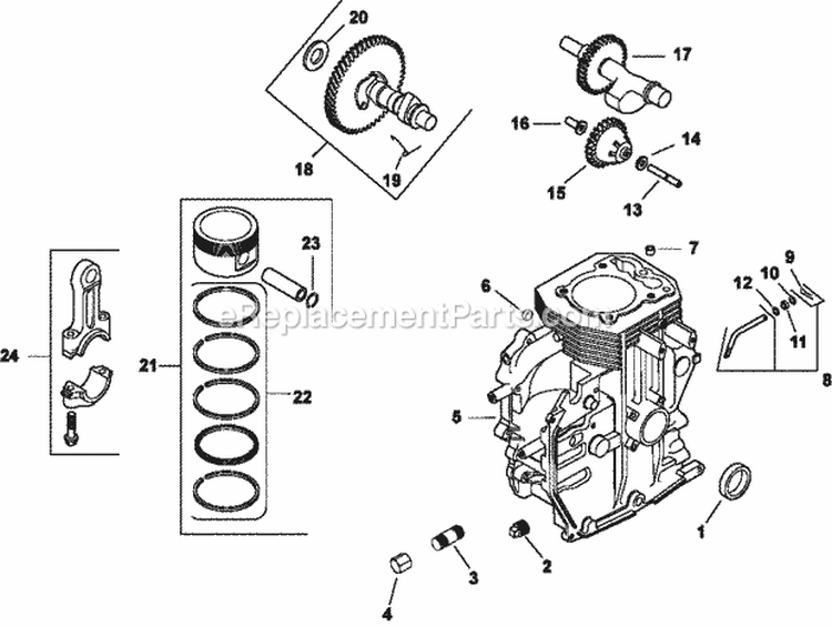 Page D Diagram and Parts List for CH13-22544  Kohler Engine