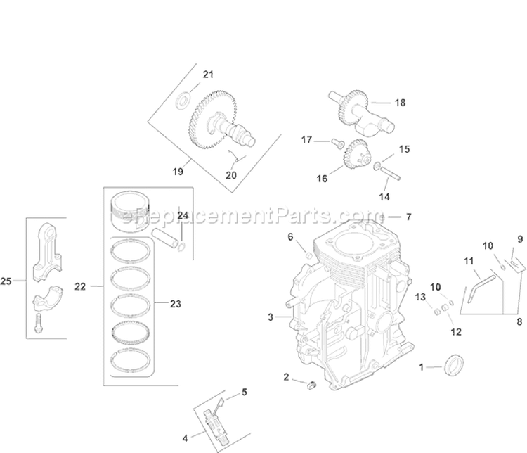 Page C Diagram and Parts List for CH11GS-16145  Kohler Engine