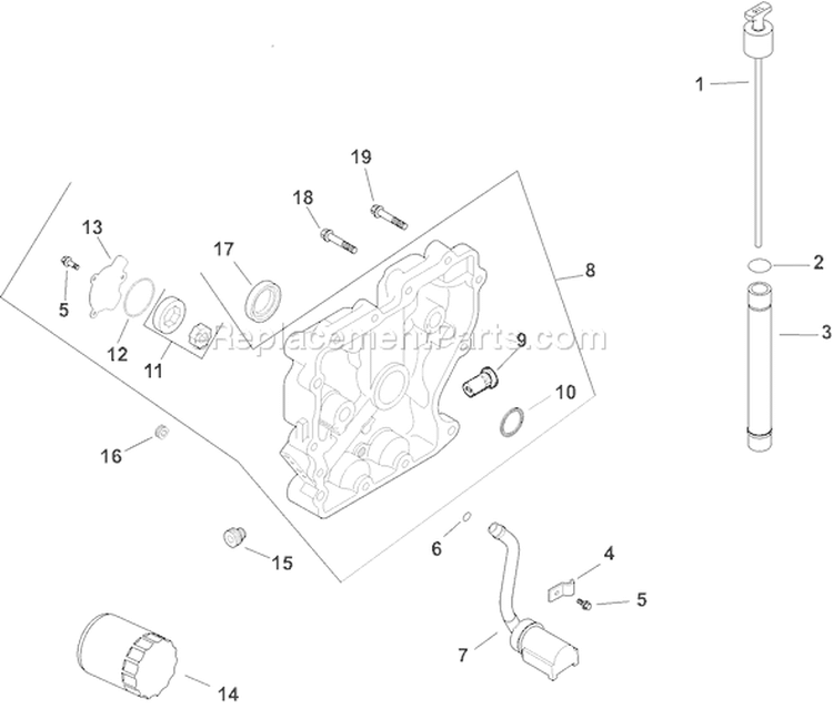 Page K Diagram and Parts List for CH13RT-22509  Kohler Engine