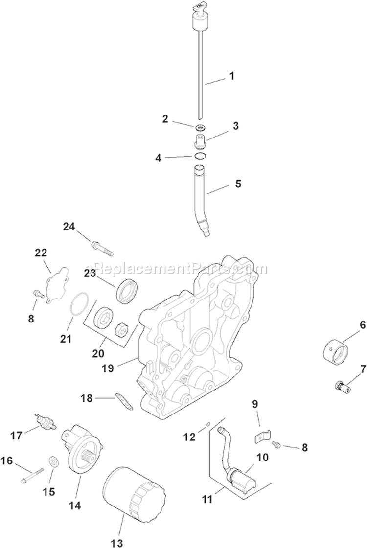 Page K Diagram and Parts List for CH13S-22511  Kohler Engine