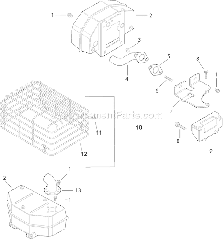 Page G Diagram and Parts List for CH13S-22517  Kohler Engine