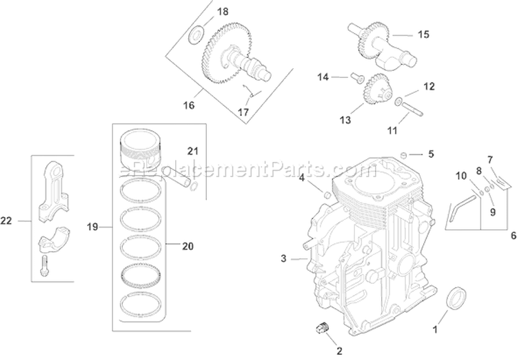 Page C Diagram and Parts List for CH13S-22508  Kohler Engine