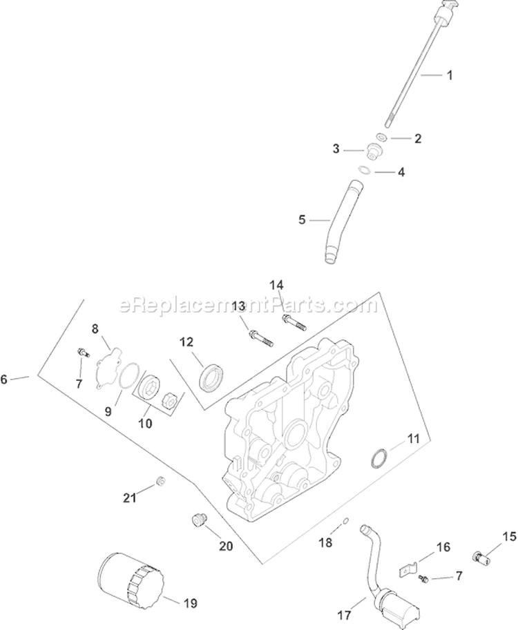 Page K Diagram and Parts List for CH11S-16141  Kohler Engine