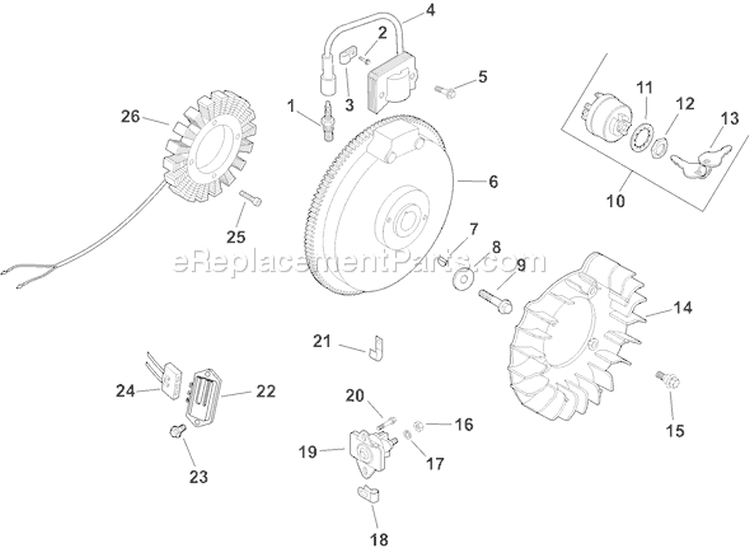 Page J Diagram and Parts List for CH11S-16122  Kohler Engine