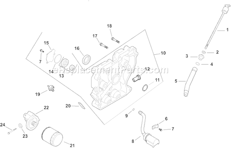 Page K Diagram and Parts List for CH11S-16122  Kohler Engine