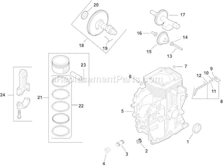 Page C Diagram and Parts List for CH13S-22540  Kohler Engine