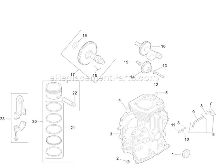 Page C Diagram and Parts List for CH13GT-22504  Kohler Engine