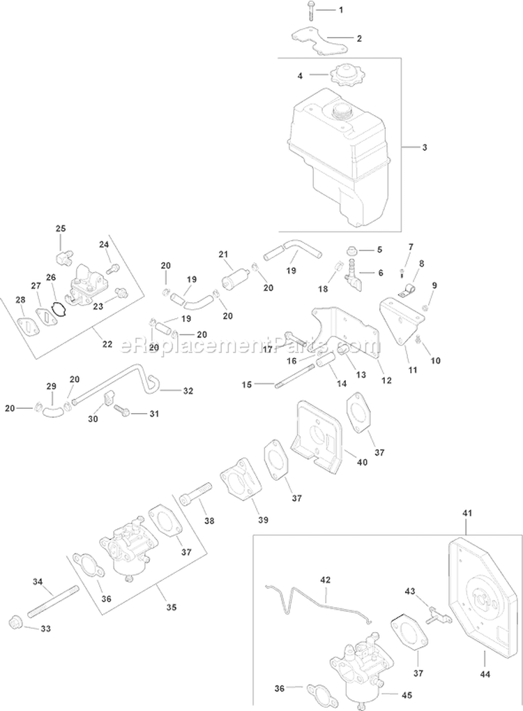 Page H Diagram and Parts List for CH13GT-22504  Kohler Engine