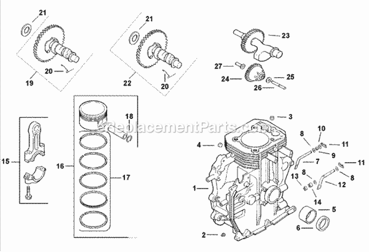 Page C Diagram and Parts List for CH125-1920  Kohler Engine