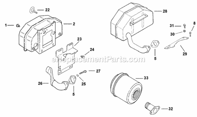 Page G Diagram and Parts List for CH14-1824  Kohler Engine