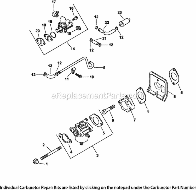 Page H Diagram and Parts List for CH13-22512  Kohler Engine