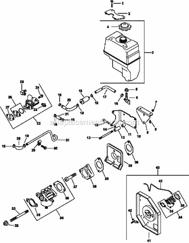 Page I Diagram and Parts List for CH14-1832  Kohler Engine