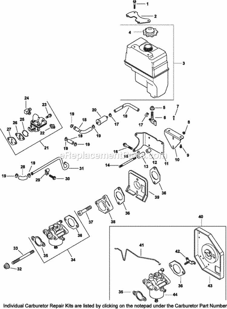 Page G Diagram and Parts List for CH13-22510  Kohler Engine