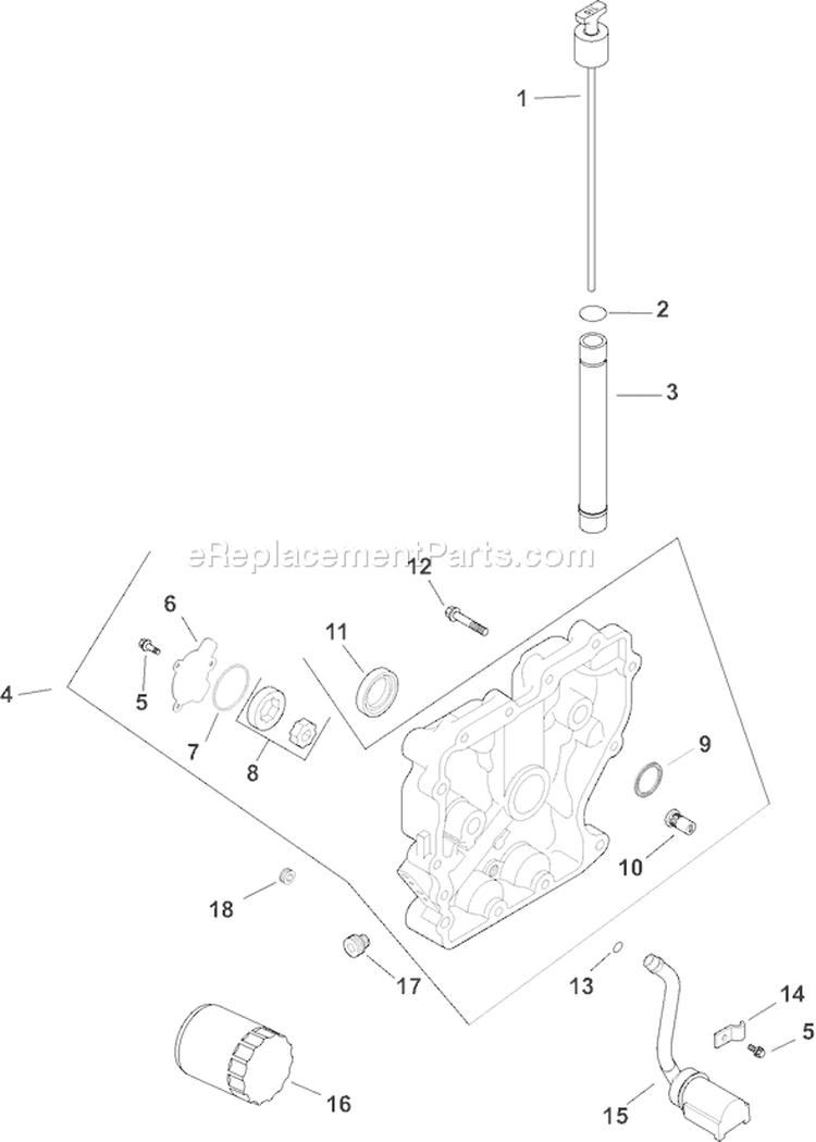 Page K Diagram and Parts List for CH14S-1828  Kohler Engine
