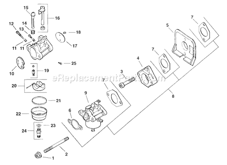 Page G Diagram and Parts List for CH11-1600  Kohler Engine