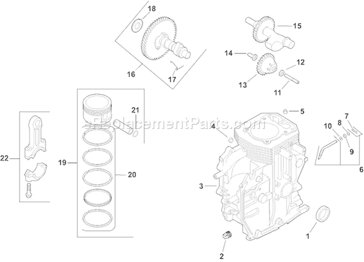 Page C Diagram and Parts List for CH14S-1837  Kohler Engine