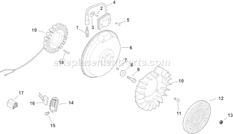 Page J Diagram and Parts List for CH125S-1935  Kohler Engine
