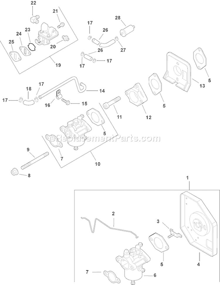 Page H Diagram and Parts List for CH14S-1838  Kohler Engine