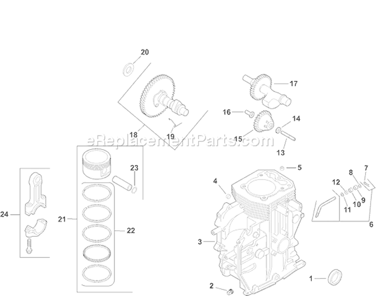 Page C Diagram and Parts List for CH11S-16136  Kohler Engine