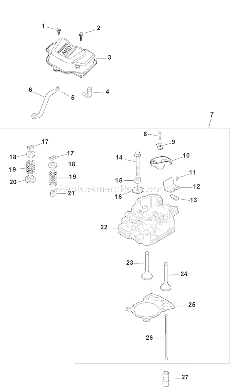 Page I Diagram and Parts List for CH13T-22527  Kohler Engine