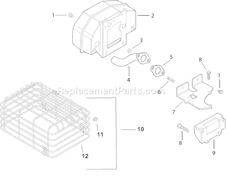 Page G Diagram and Parts List for CH14T-1839  Kohler Engine