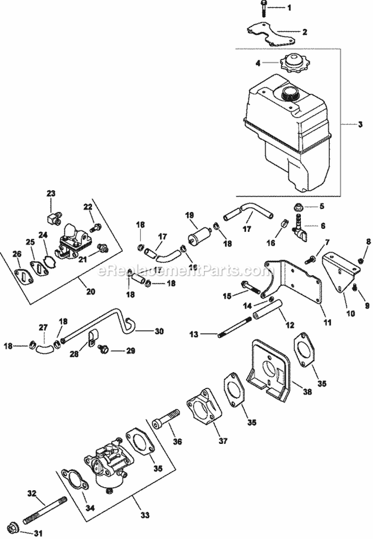 Page H Diagram and Parts List for CH15-44513  Kohler Engine