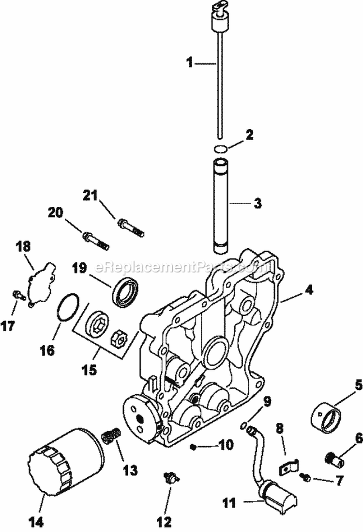 Page K Diagram and Parts List for CH13-22512  Kohler Engine