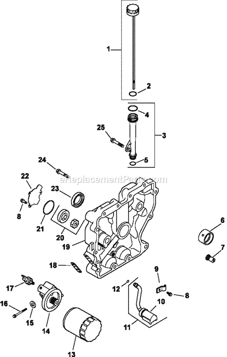 Page K Diagram and Parts List for CH15-44527  Kohler Engine