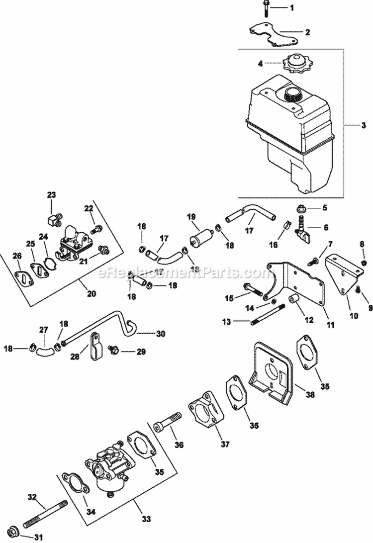 Page H Diagram and Parts List for CH15-44532  Kohler Engine