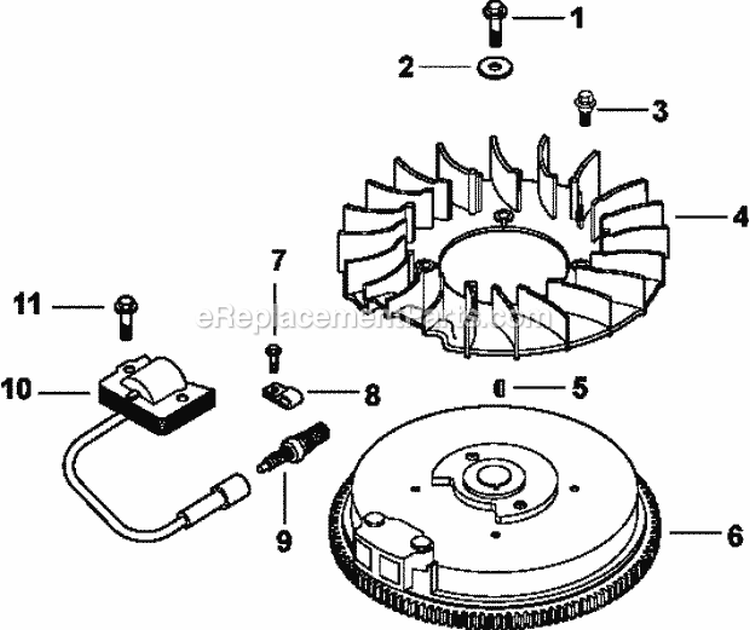 Page J Diagram and Parts List for CH15-44535  Kohler Engine
