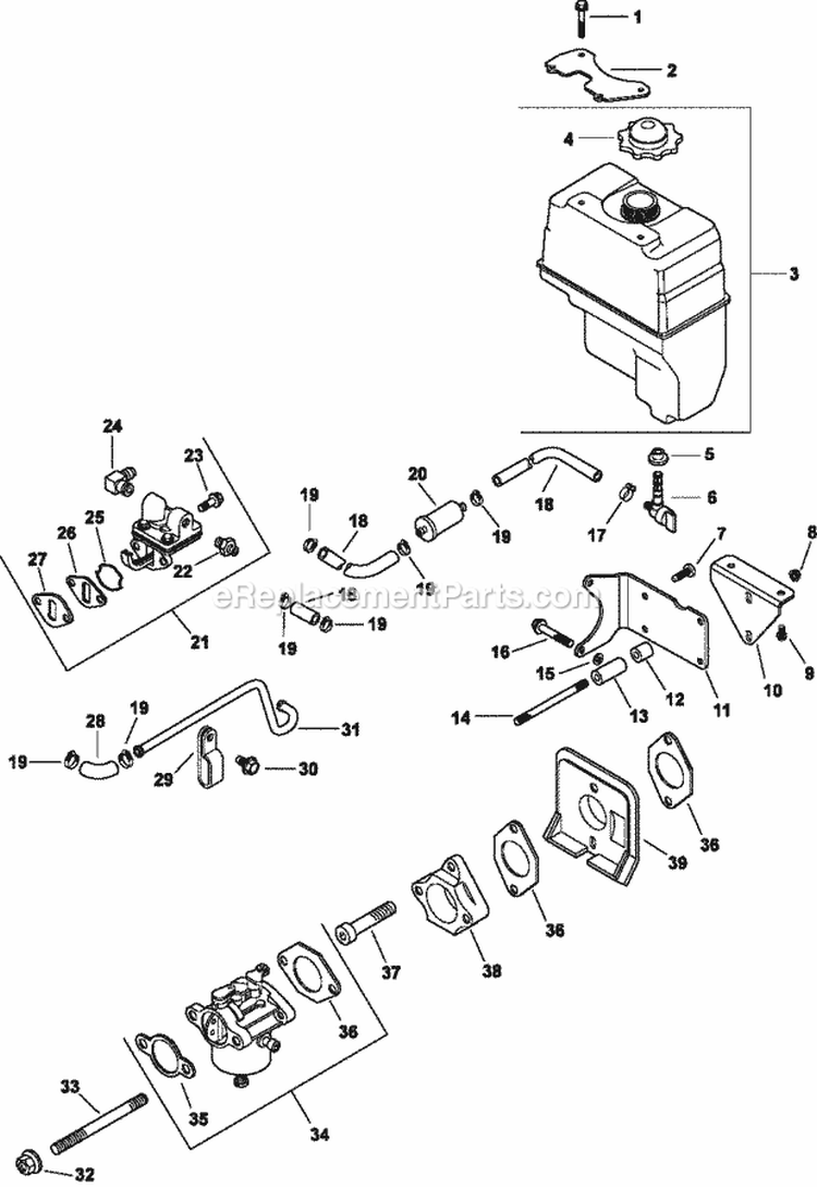 Page H Diagram and Parts List for CH15-44538  Kohler Engine