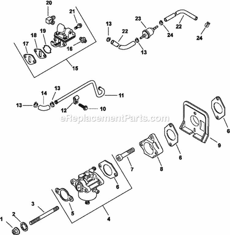 Page H Diagram and Parts List for CH15-44544  Kohler Engine