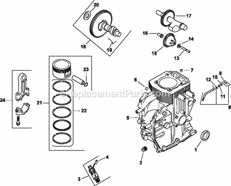 Page C Diagram and Parts List for CH13-22541  Kohler Engine