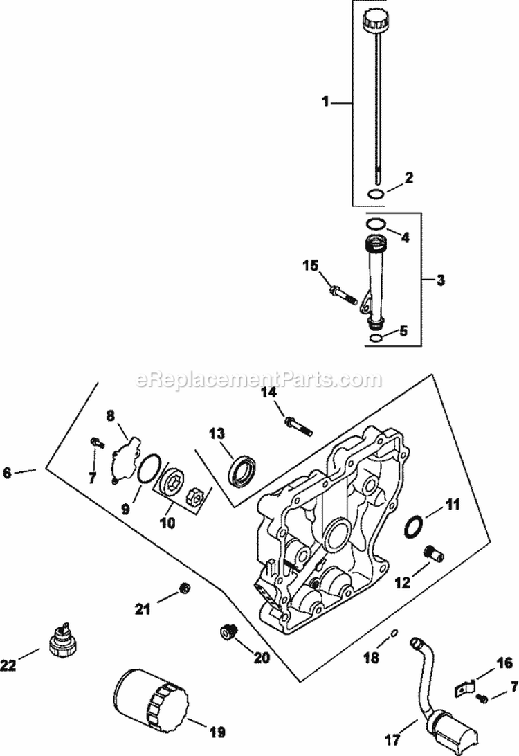 Page L Diagram and Parts List for CH15-44511  Kohler Engine