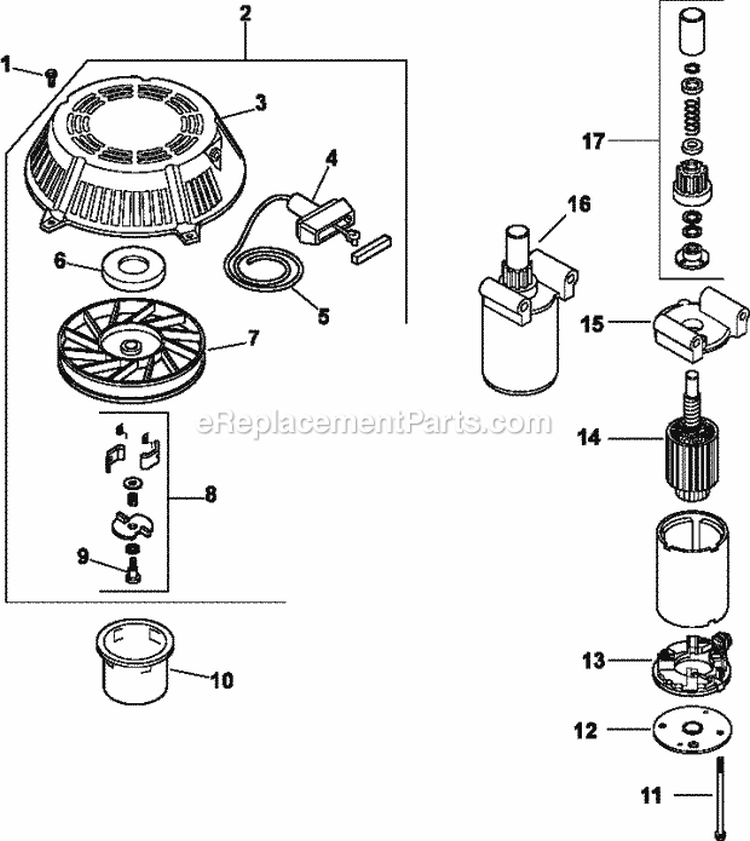 Page L Diagram and Parts List for CH11-16135  Kohler Engine