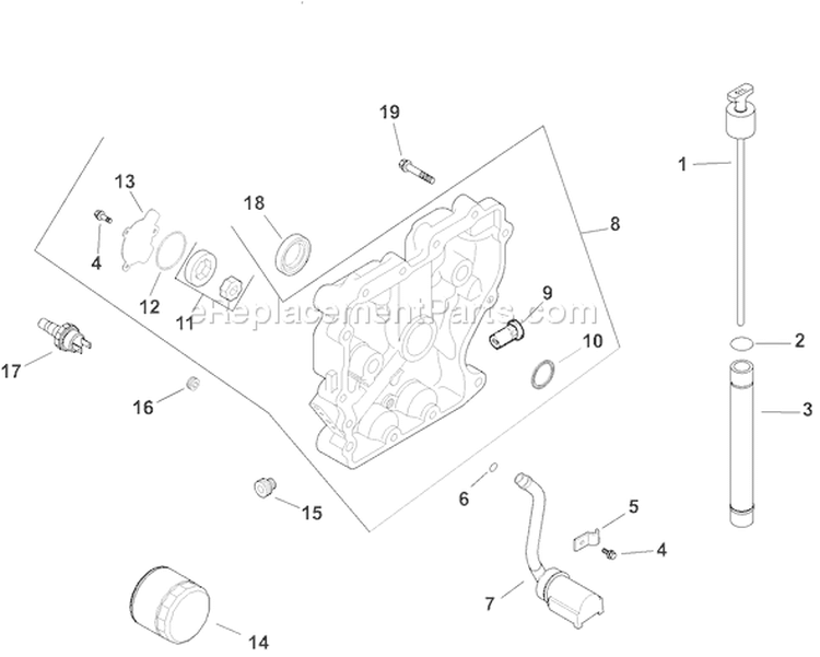 Page K Diagram and Parts List for CH15GS-44524  Kohler Engine