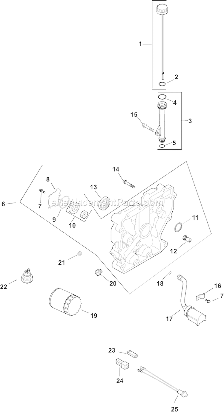 Page K Diagram and Parts List for CH15GS-44534  Kohler Engine