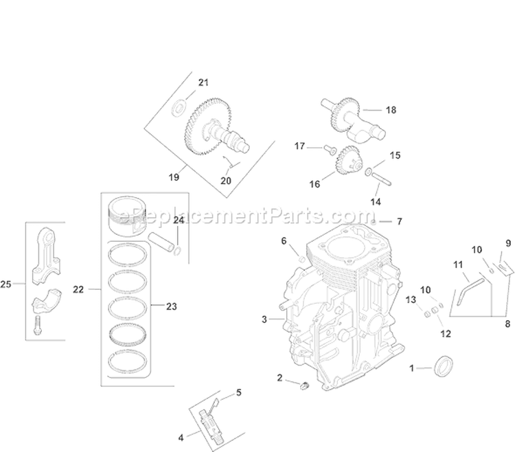 Page C Diagram and Parts List for CH15GS-44534  Kohler Engine