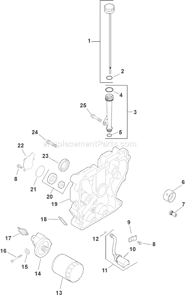 Page K Diagram and Parts List for CH15GST-44527  Kohler Engine
