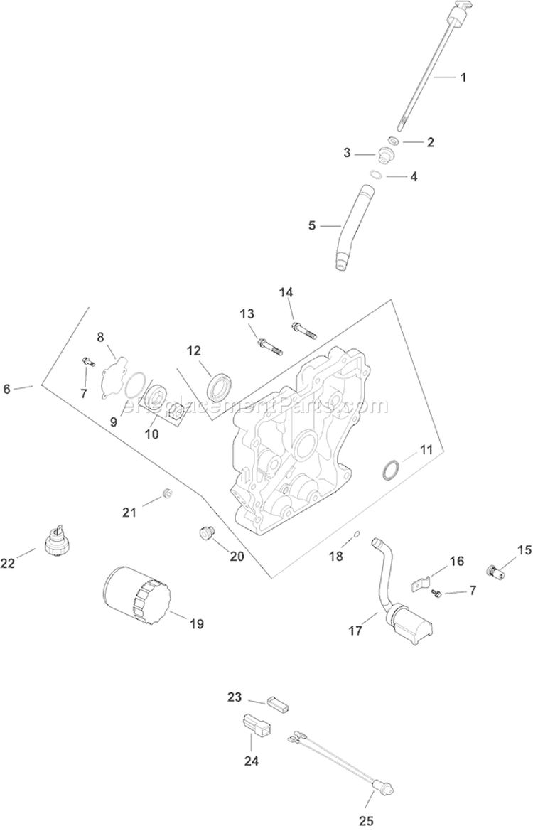 Page K Diagram and Parts List for CH15GST-44550  Kohler Engine