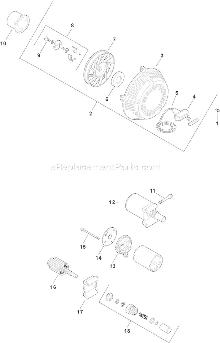 Page L Diagram and Parts List for CH15GST-44550  Kohler Engine