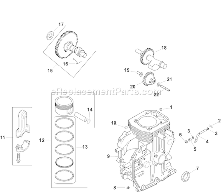 Page C Diagram and Parts List for CH15GST-44527  Kohler Engine