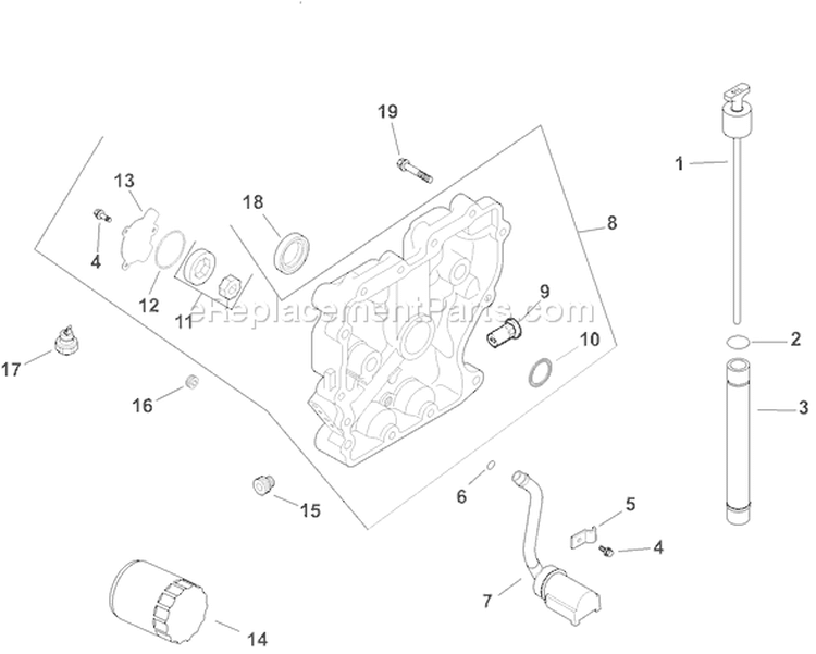 Page K Diagram and Parts List for CH15RST-44544  Kohler Engine