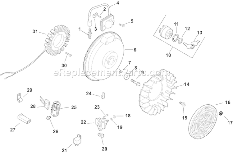 Page J Diagram and Parts List for CH125S-1941  Kohler Engine