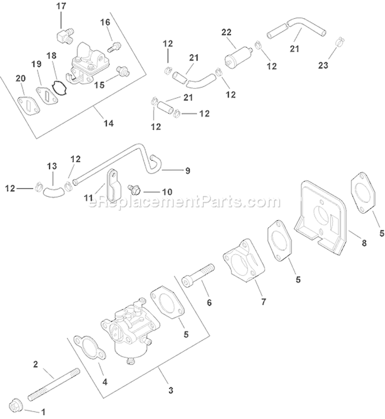 Page H Diagram and Parts List for CH15S-44508  Kohler Engine