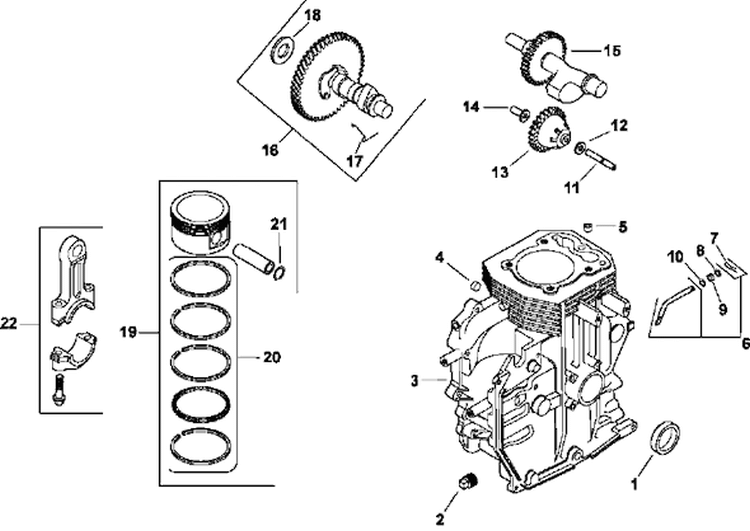 Page C Diagram and Parts List for CH15-44521  Kohler Engine