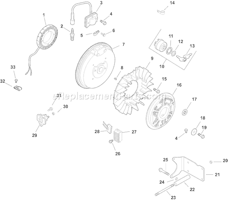 Page J Diagram and Parts List for CH15S-44525  Kohler Engine