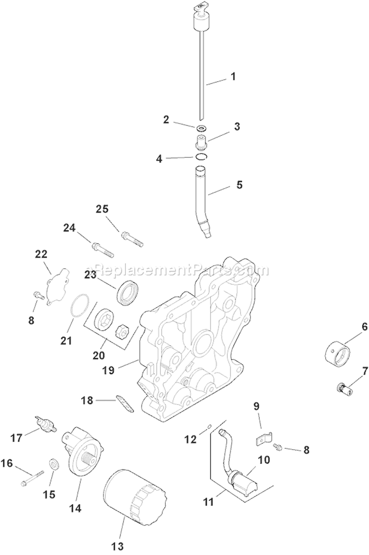 Page K Diagram and Parts List for CH13S-22537  Kohler Engine