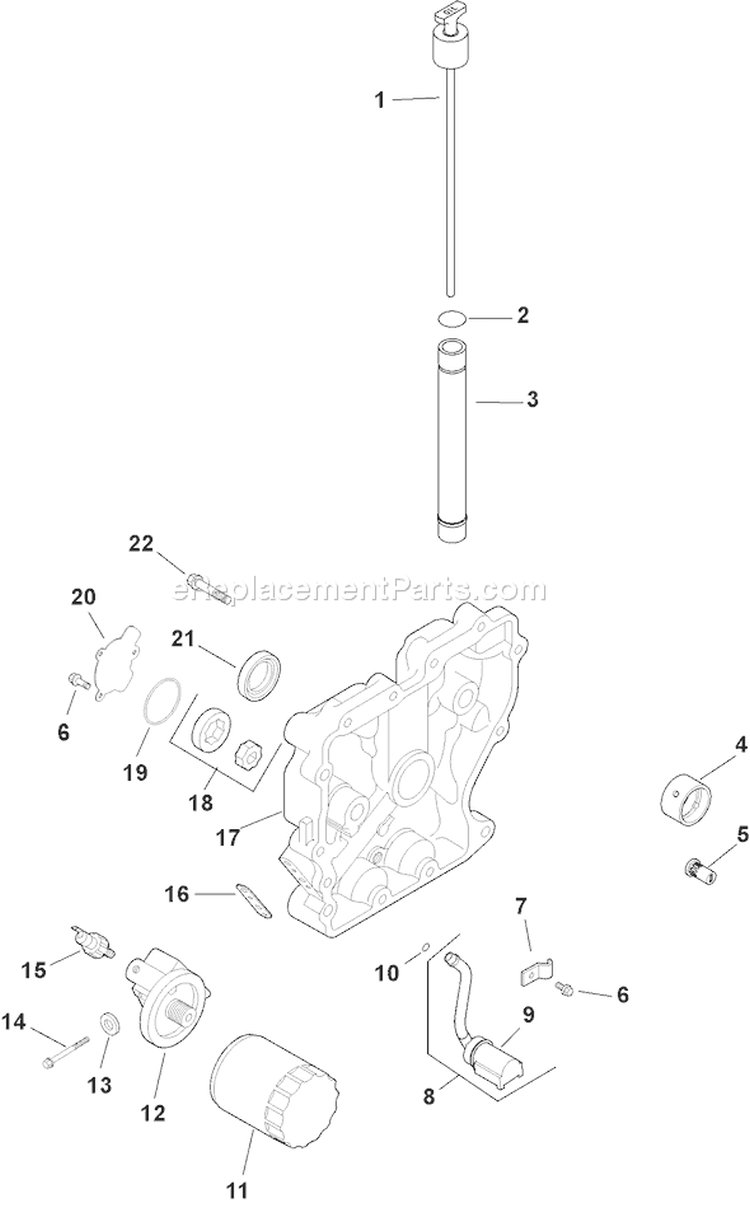 Page K Diagram and Parts List for CH11S-16128  Kohler Engine