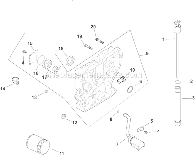 Page K Diagram and Parts List for CH11ST-16103  Kohler Engine